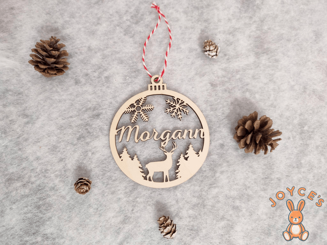 Boule de noël personnalisée - 9cm - Modèle Morgann