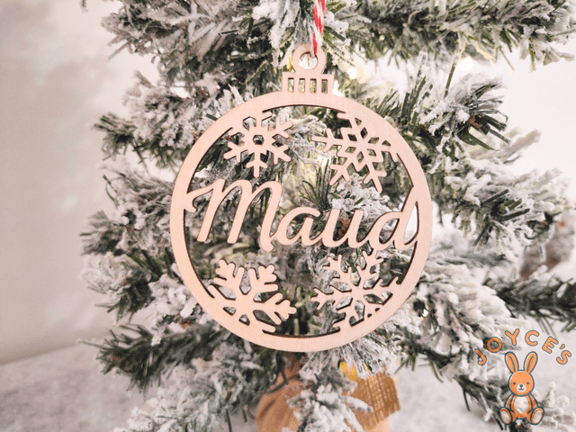 Boule de noël personnalisée - 9cm - Modèle Maud