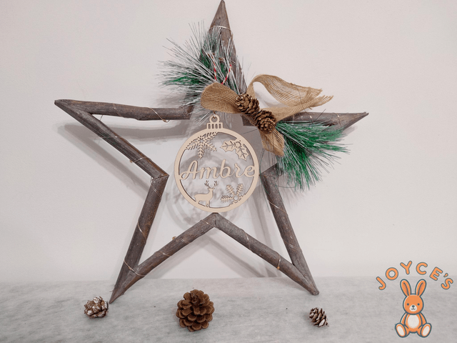 Boule de noël personnalisée - 9cm - Modèle Ambre
