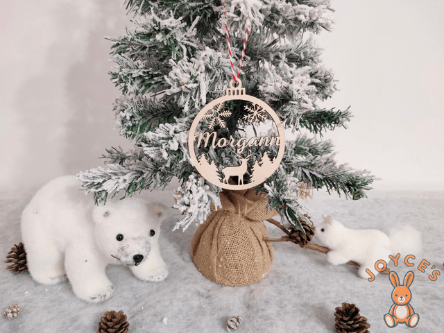 Boule de noël personnalisée - 9cm - Modèle Morgann