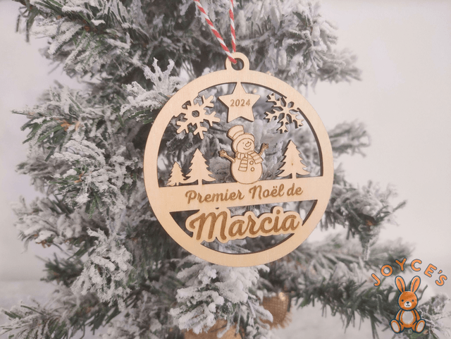 Boule de noël "premier noël" - 9cm - Modèle Marcia